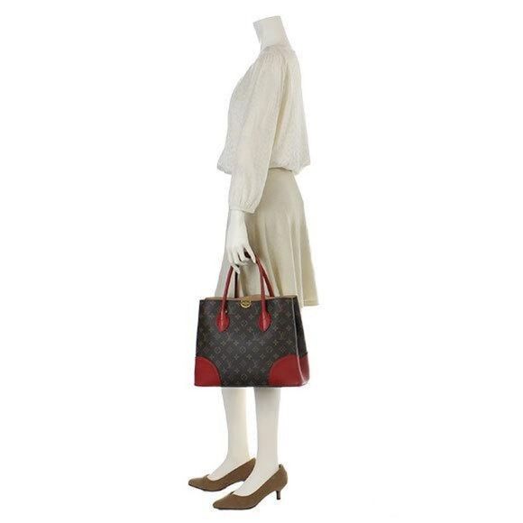 Louis Vuitton Flandrin Series 2 Way Bag Monogram Canvas/ Leather Cerise Red